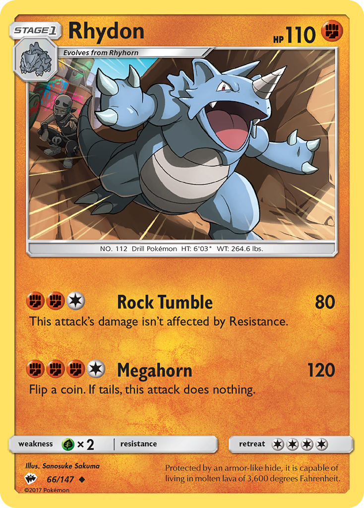 Rhydon (66/147) [Sun & Moon: Burning Shadows] | Eastridge Sports Cards & Games