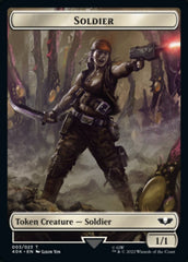 Soldier (003) // Sicarian Infiltrator Double-sided Token (Surge Foil) [Universes Beyond: Warhammer 40,000 Tokens] | Eastridge Sports Cards & Games