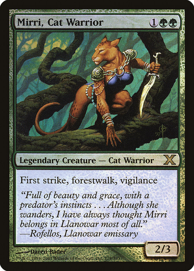 Mirri, Cat Warrior (Premium Foil) [Tenth Edition] | Eastridge Sports Cards & Games