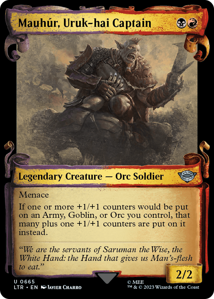 Mauhur, Uruk-hai Captain [The Lord of the Rings: Tales of Middle-Earth Showcase Scrolls] | Eastridge Sports Cards & Games