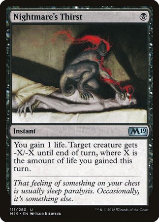 Nightmare's Thirst [Core Set 2019] | Eastridge Sports Cards & Games