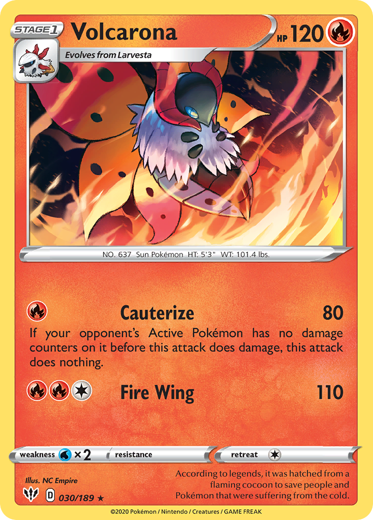 Volcarona (030/189) [Sword & Shield: Darkness Ablaze] | Eastridge Sports Cards & Games