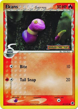Ekans (47/101) (Delta Species) (Stamped) [EX: Dragon Frontiers] | Eastridge Sports Cards & Games
