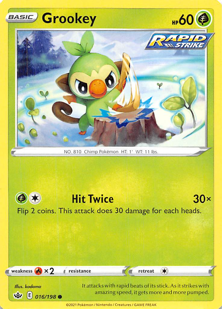 Grookey (016/198) [Sword & Shield: Chilling Reign] | Eastridge Sports Cards & Games