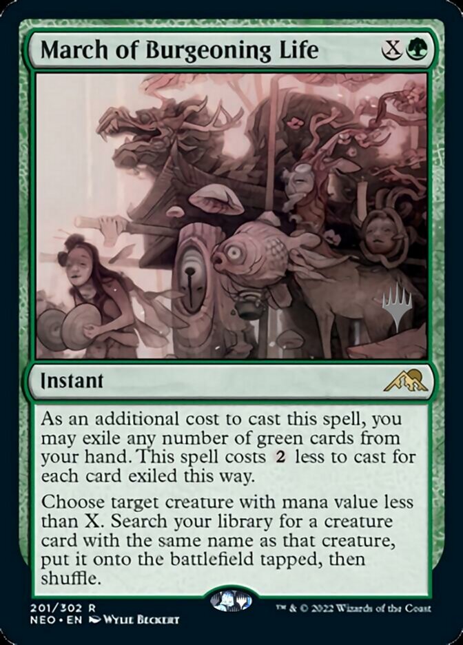 March of Burgeoning Life (Promo Pack) [Kamigawa: Neon Dynasty Promos] | Eastridge Sports Cards & Games