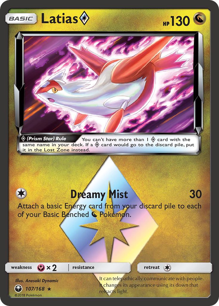 Latias (107/168) (Prism Star) [Sun & Moon: Celestial Storm] | Eastridge Sports Cards & Games