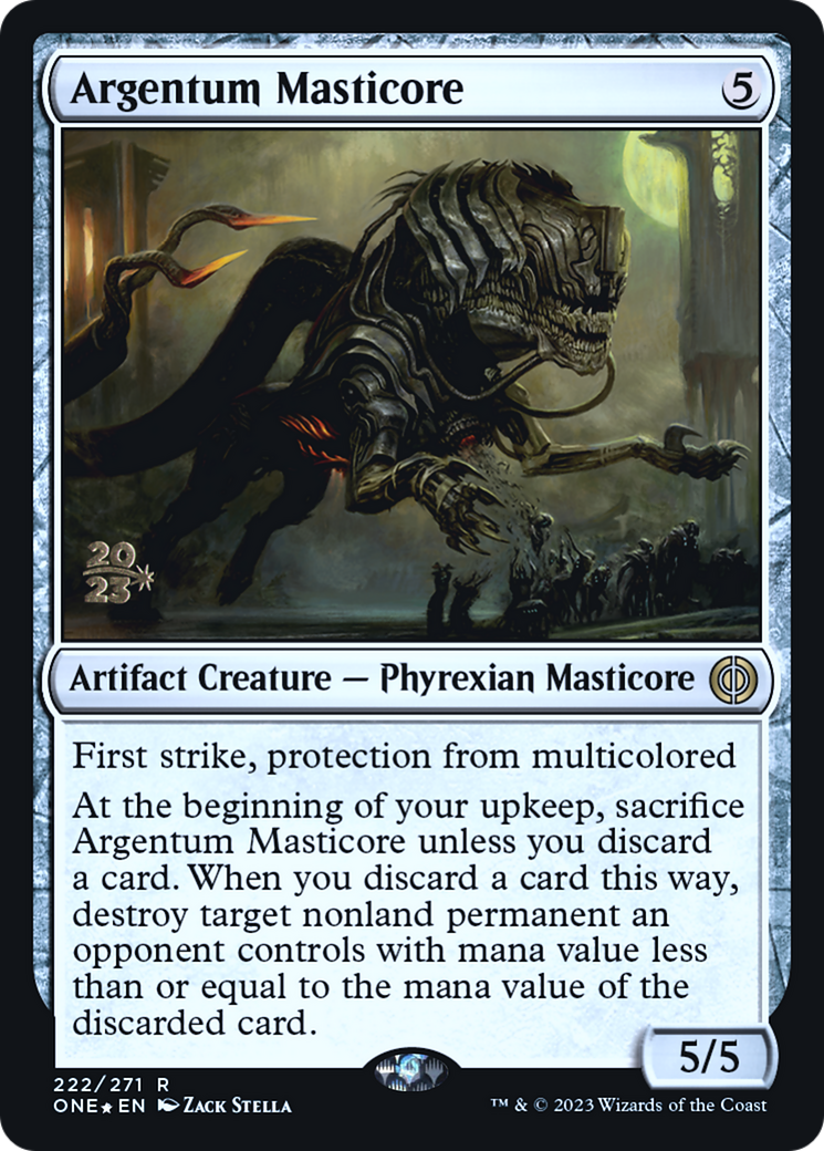 Argentum Masticore [Phyrexia: All Will Be One Prerelease Promos] | Eastridge Sports Cards & Games