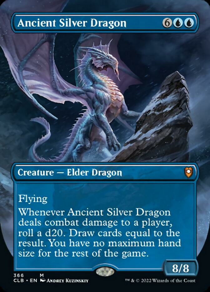 Ancient Silver Dragon (Borderless Alternate Art) [Commander Legends: Battle for Baldur's Gate] | Eastridge Sports Cards & Games