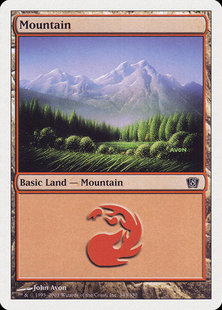 Mountain (343) [Eighth Edition] | Eastridge Sports Cards & Games