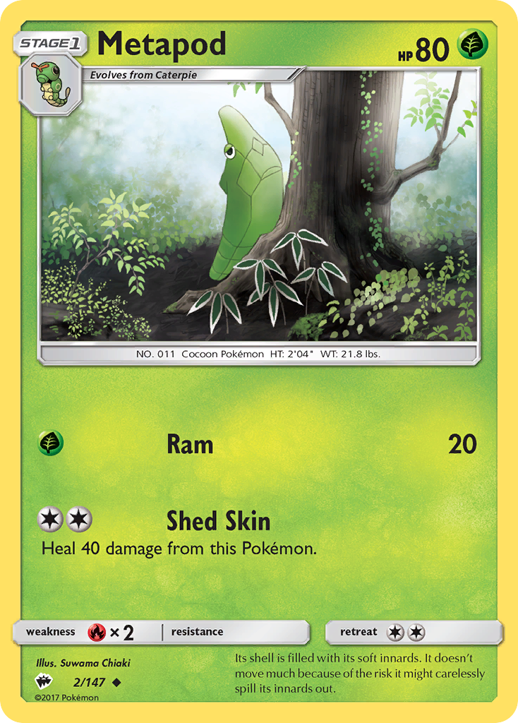 Metapod (2/147) [Sun & Moon: Burning Shadows] | Eastridge Sports Cards & Games