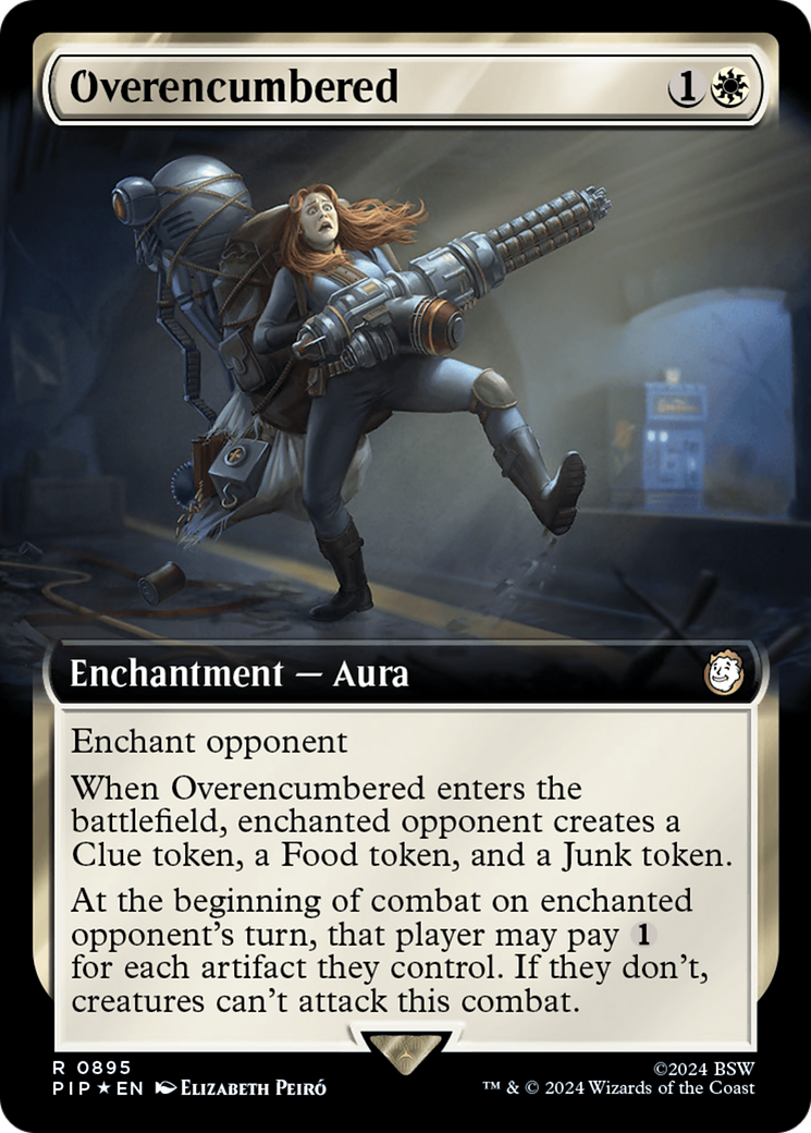 Overencumbered (Extended Art) (Surge Foil) [Fallout] | Eastridge Sports Cards & Games