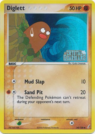Diglett (50/100) (Stamped) [EX: Crystal Guardians] | Eastridge Sports Cards & Games