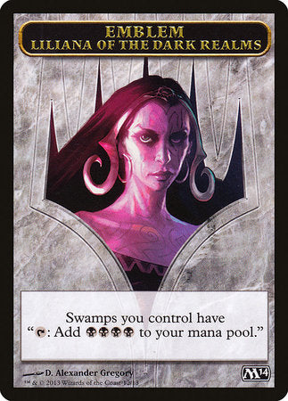 Emblem - Liliana of the Dark Realms [Magic 2014 Tokens] | Eastridge Sports Cards & Games