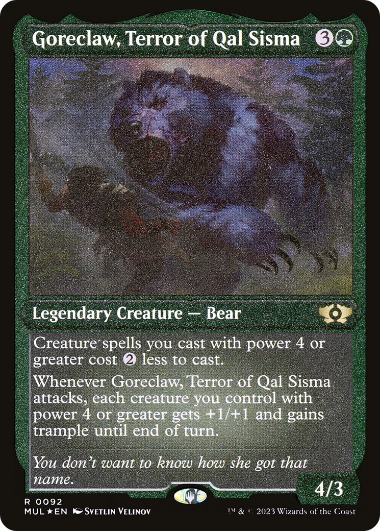 Goreclaw, Terror of Qal Sisma (Foil Etched) [Multiverse Legends] | Eastridge Sports Cards & Games