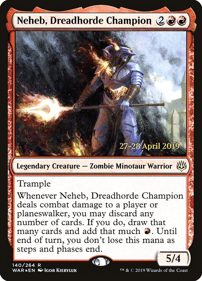 Neheb, Dreadhorde Champion  [War of the Spark Prerelease Promos] | Eastridge Sports Cards & Games