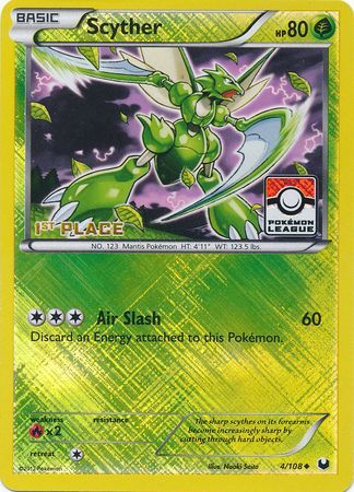 Scyther (4/108) (League Promo 1st Place) [Black & White: Dark Explorers] | Eastridge Sports Cards & Games