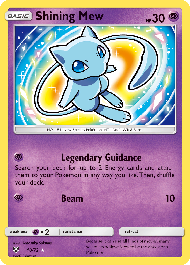 Shining Mew (40/73) [Sun & Moon: Shining Legends] | Eastridge Sports Cards & Games