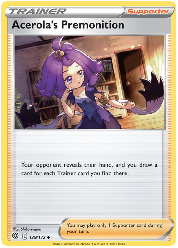 Acerola's Premonition (129/172) [Sword & Shield: Brilliant Stars] | Eastridge Sports Cards & Games