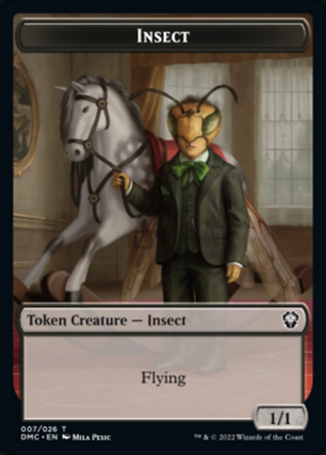 Soldier // Insect Double-Sided Token [Dominaria United Tokens] | Eastridge Sports Cards & Games