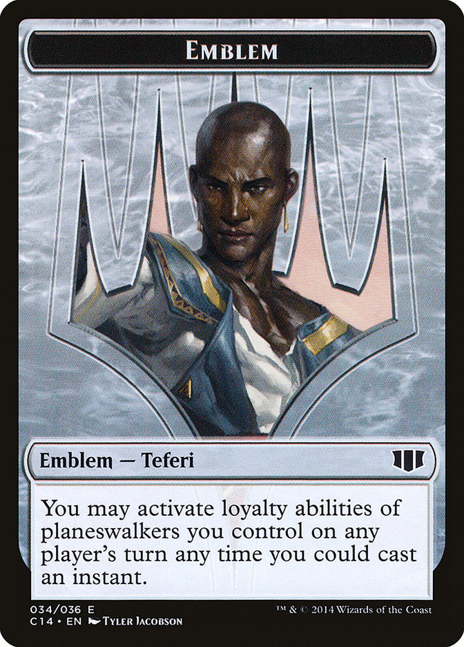 Teferi, Temporal Archmage Emblem // Zombie (011/036) Double-sided Token [Commander 2014 Tokens] | Eastridge Sports Cards & Games