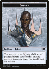 Teferi, Temporal Archmage Emblem // Zombie (011/036) Double-sided Token [Commander 2014 Tokens] | Eastridge Sports Cards & Games