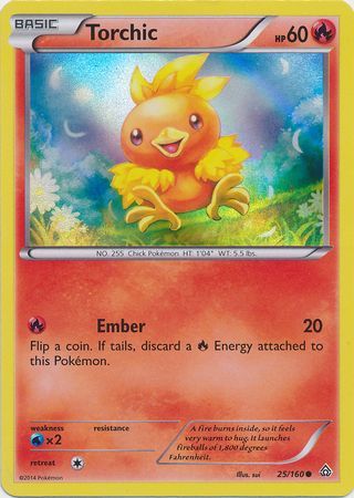Torchic (25/160) (Sheen Holo) [XY: Primal Clash] | Eastridge Sports Cards & Games