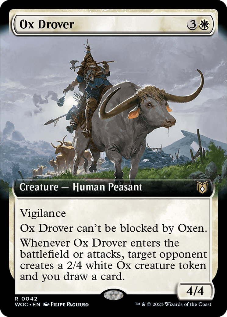 Ox Drover (Extended Art) [Wilds of Eldraine Commander] | Eastridge Sports Cards & Games
