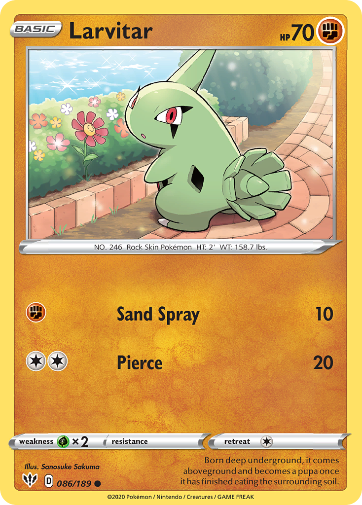 Larvitar (086/189) [Sword & Shield: Darkness Ablaze] | Eastridge Sports Cards & Games