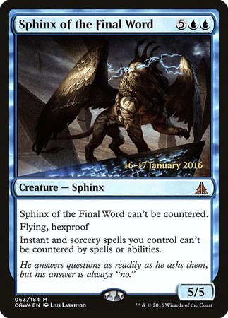 Sphinx of the Final Word [Oath of the Gatewatch Promos] | Eastridge Sports Cards & Games