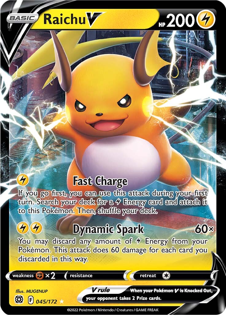 Raichu V (045/172) [Sword & Shield: Brilliant Stars] | Eastridge Sports Cards & Games