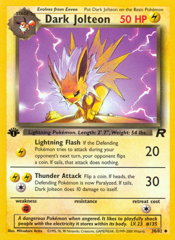 Dark Jolteon (38/82) [Team Rocket 1st Edition] | Eastridge Sports Cards & Games