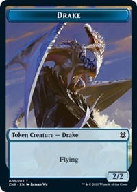 Drake // Hydra Double-sided Token [Zendikar Rising Tokens] | Eastridge Sports Cards & Games