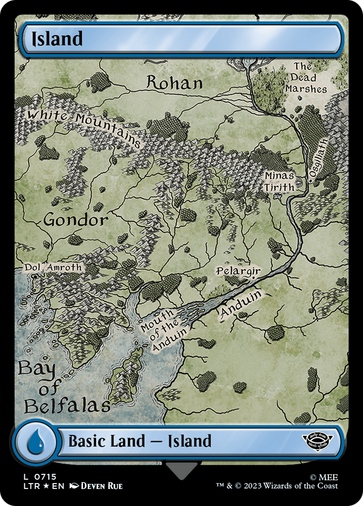 Island (0715) (Surge Foil) [The Lord of the Rings: Tales of Middle-Earth] | Eastridge Sports Cards & Games