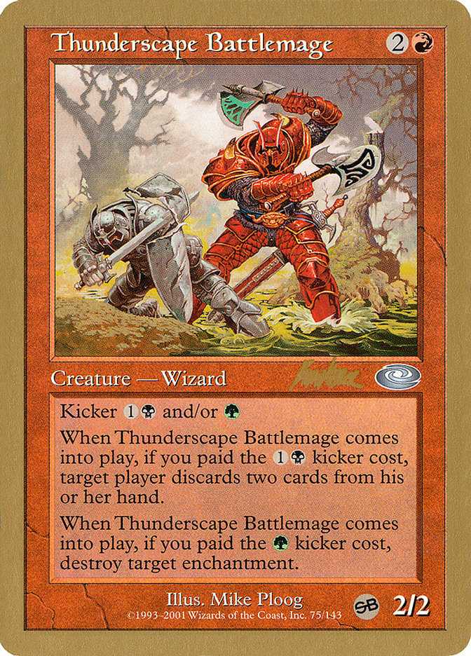 Thunderscape Battlemage (Brian Kibler) (SB) [World Championship Decks 2002] | Eastridge Sports Cards & Games