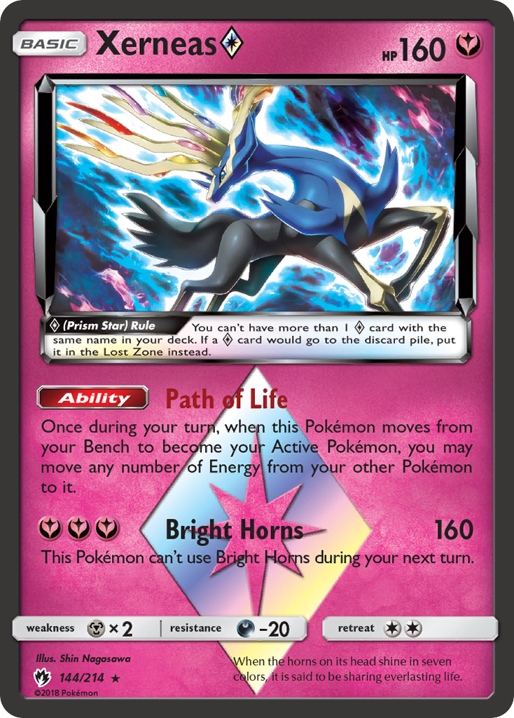 Xerneas (144/214) (Prism Star) [Sun & Moon: Lost Thunder] | Eastridge Sports Cards & Games