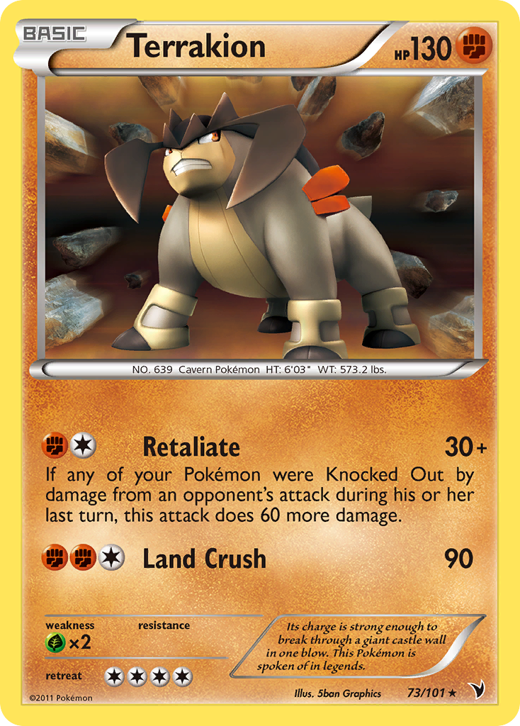 Terrakion (73/101) [Black & White: Noble Victories] | Eastridge Sports Cards & Games