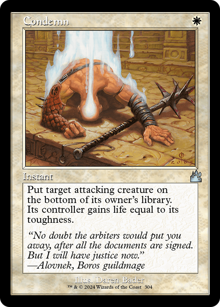 Condemn (Retro Frame) [Ravnica Remastered] | Eastridge Sports Cards & Games
