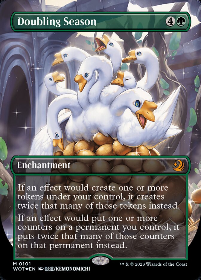 Doubling Season (Anime Borderless) (Confetti Foil) [Wilds of Eldraine: Enchanting Tales] | Eastridge Sports Cards & Games