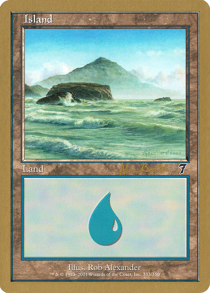 Island (ab333) (Alex Borteh) [World Championship Decks 2001] | Eastridge Sports Cards & Games