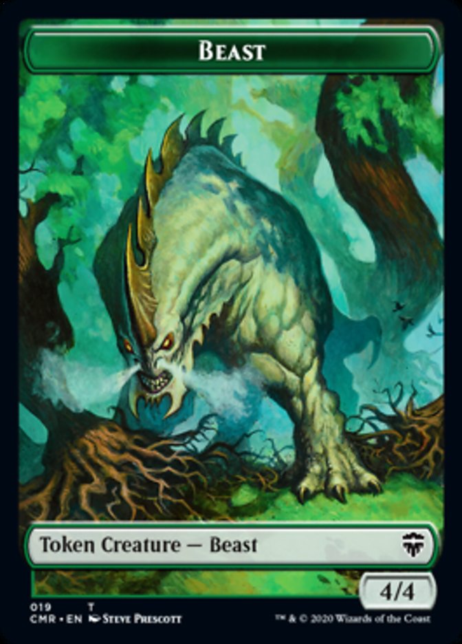 Beast (19) // Elephant Token [Commander Legends Tokens] | Eastridge Sports Cards & Games