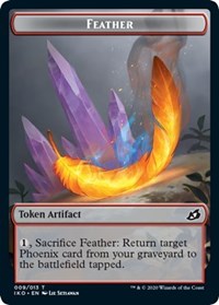 Feather // Human Soldier (004) Double-sided Token [Ikoria: Lair of Behemoths Tokens] | Eastridge Sports Cards & Games