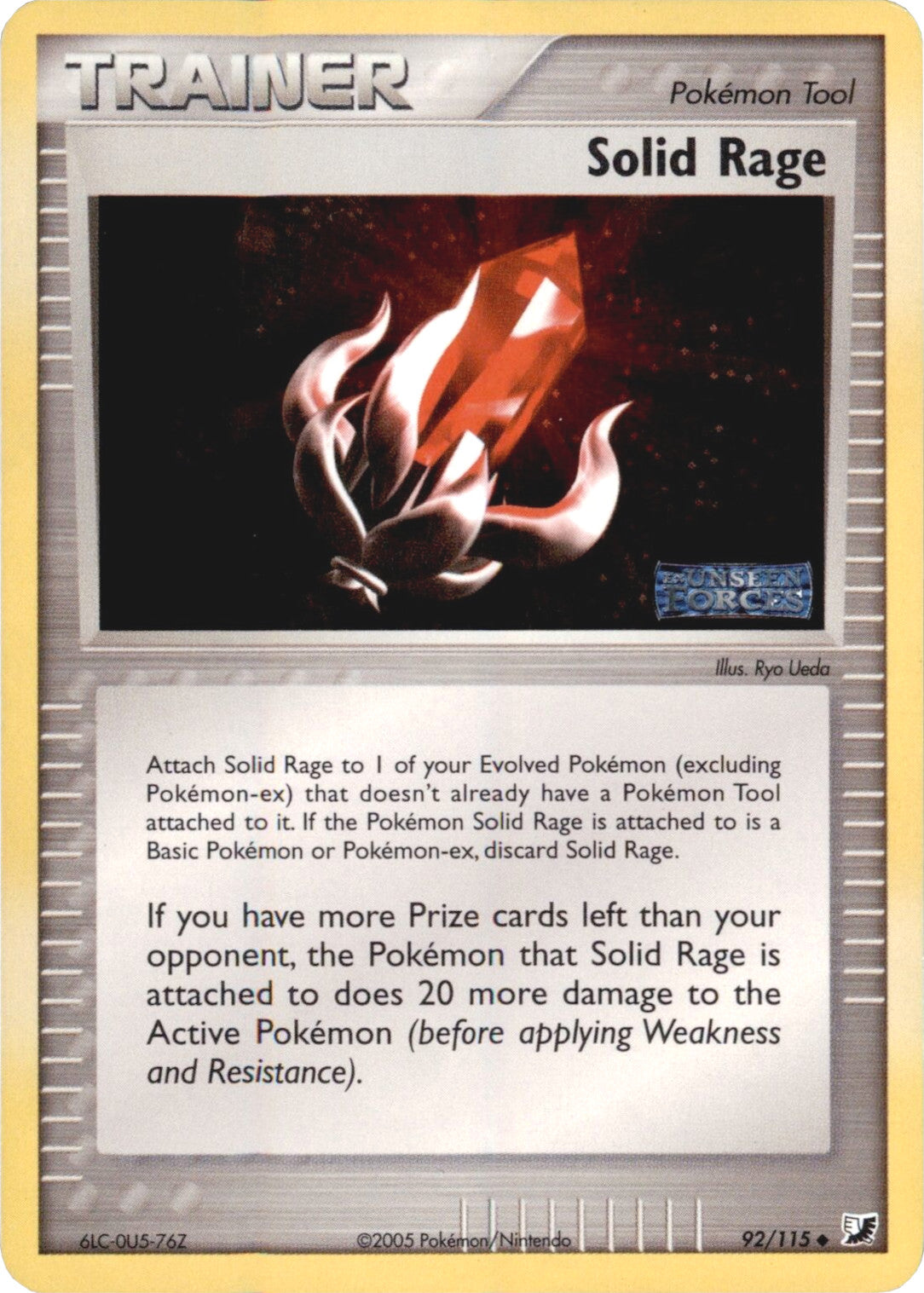 Solid Rage (92/115) (Stamped) [EX: Unseen Forces] | Eastridge Sports Cards & Games