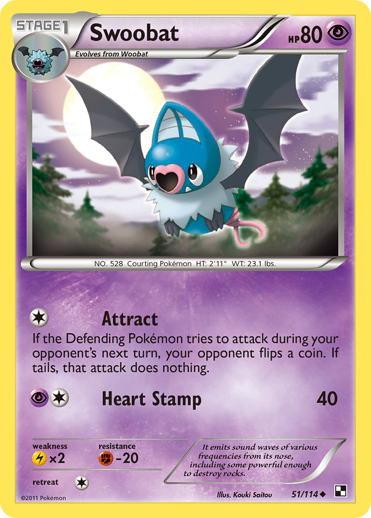 Swoobat (51/114) [Black & White: Base Set] | Eastridge Sports Cards & Games