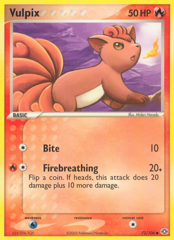 Vulpix (72/106) [EX: Emerald] | Eastridge Sports Cards & Games