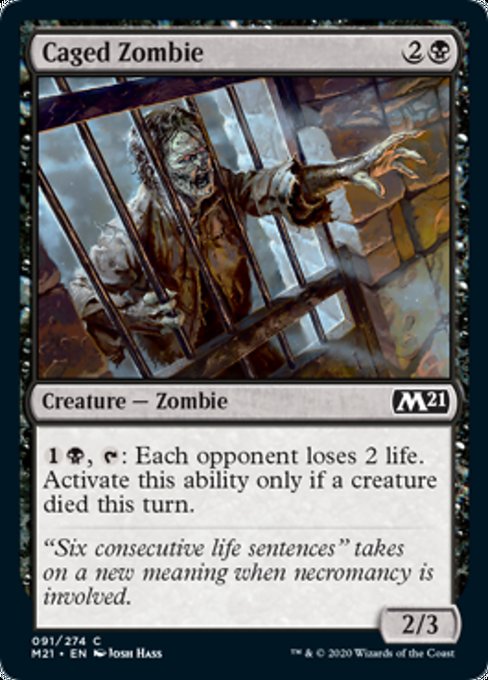 Caged Zombie [Core Set 2021] | Eastridge Sports Cards & Games