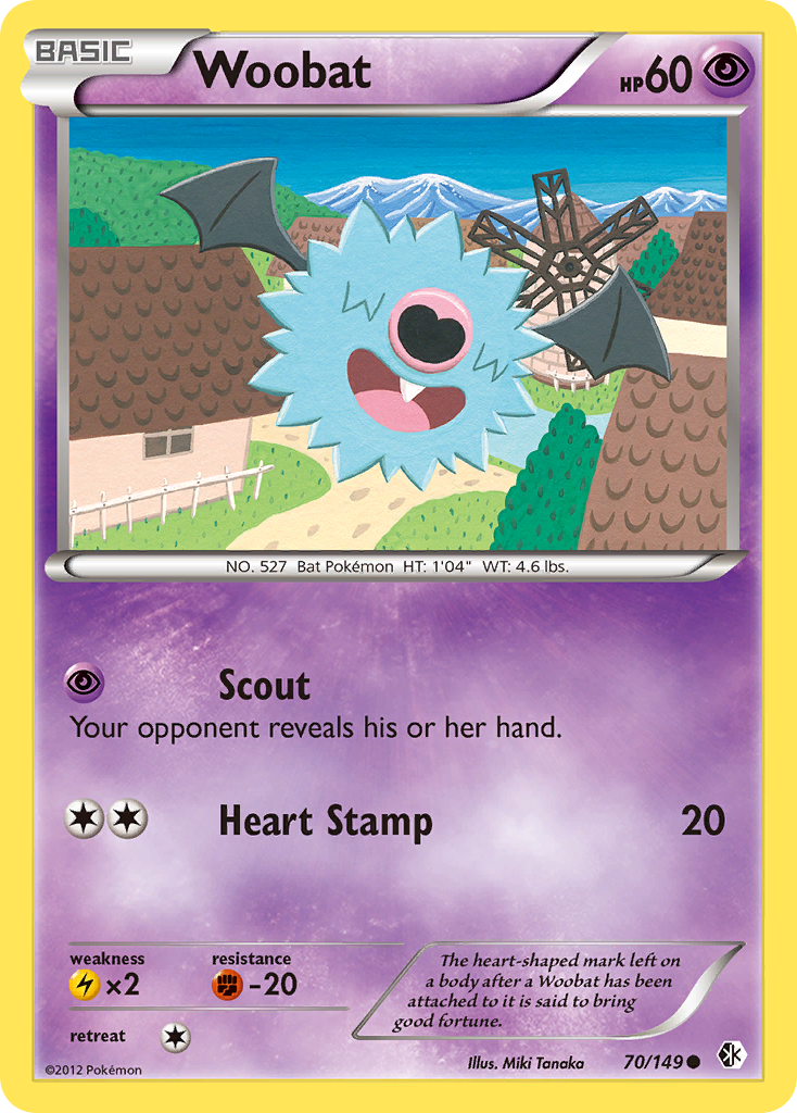 Woobat (70/149) [Black & White: Boundaries Crossed] | Eastridge Sports Cards & Games