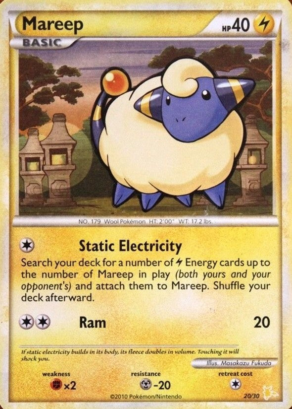 Mareep (20/30) [HeartGold & SoulSilver: Trainer Kit - Raichu] | Eastridge Sports Cards & Games