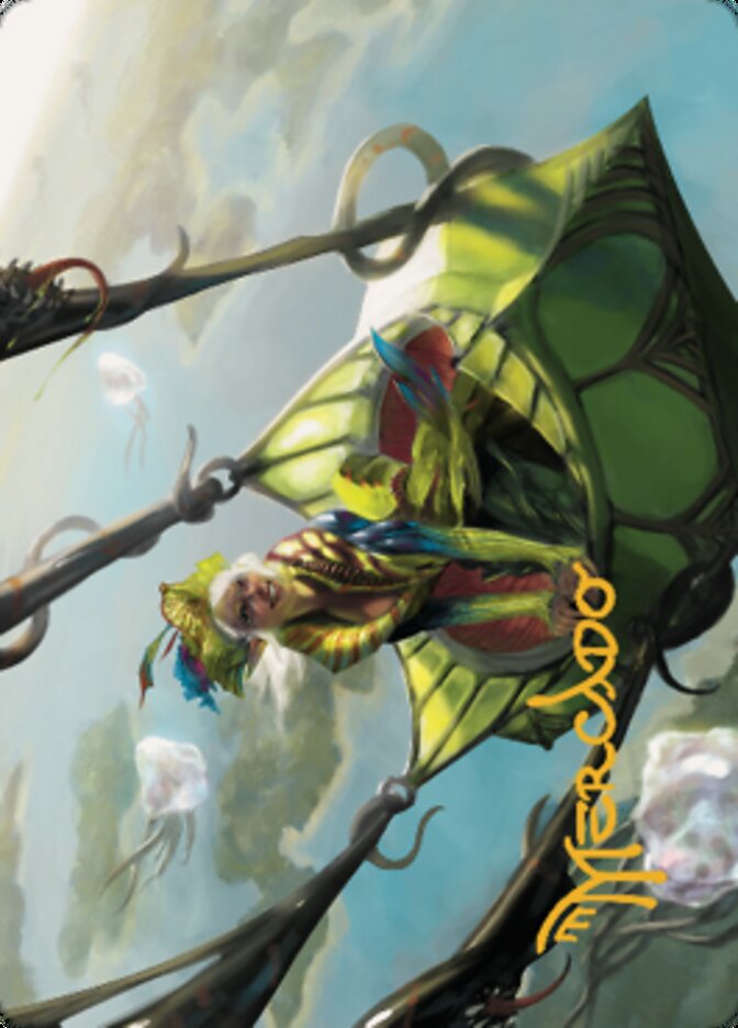 Nael, Avizoa Aeronaut Art Card (Gold-Stamped Signature) [Dominaria United Art Series] | Eastridge Sports Cards & Games