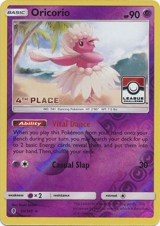 Oricorio (55/145) (League Promo 4th Place) [Sun & Moon: Guardians Rising] | Eastridge Sports Cards & Games