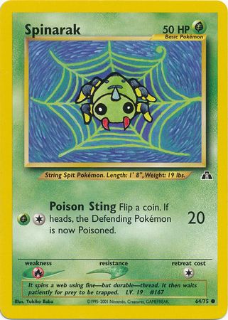 Spinarak (64/75) [Neo Discovery Unlimited] | Eastridge Sports Cards & Games
